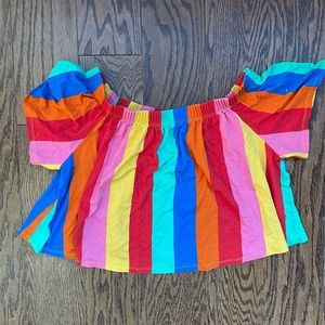 Off the shoulder multi shirt